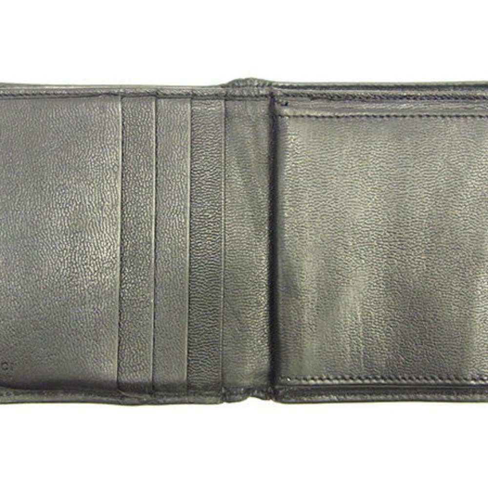 Authentic Gucci Wallet Purse Bifold Black Silver Mens Used - Picture 4 of 6